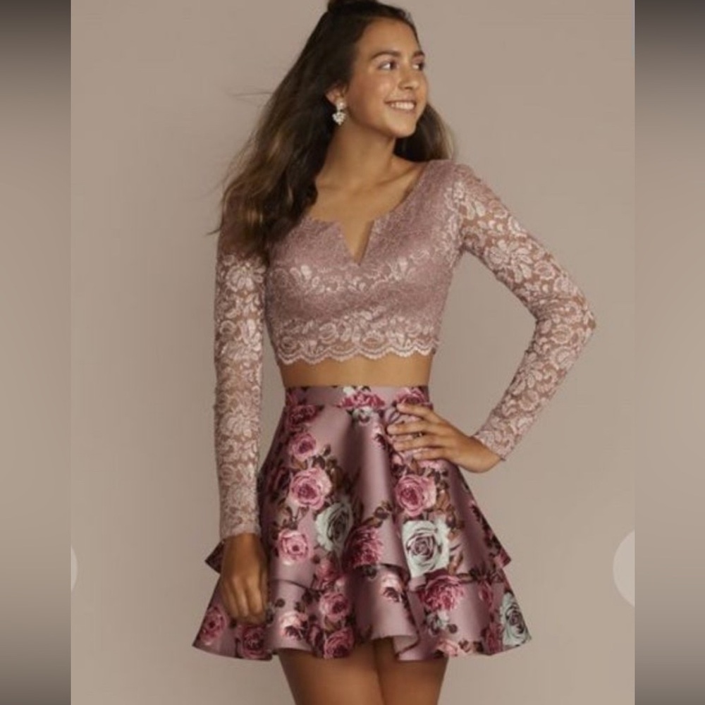 City Triangles Top & Skirt Dress Set. Juniors David's Bridal 2 Pieces Size 1 NWT